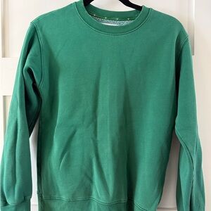 Aritzia TNA Green Crewneck Sweater